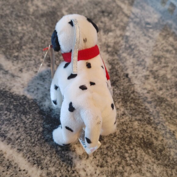Retired 2002 Jingle Beanie Baby Dizzy, Dalmatian Dog, Christmas Toy - Rattle - Picture 2 of 15